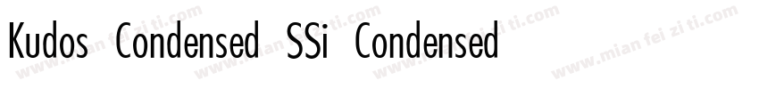 Kudos Condensed SSi Condensed Ital字体转换